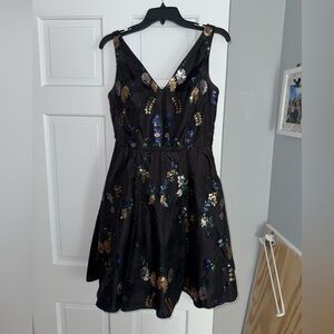 Calvin Klein Black Satin Dress